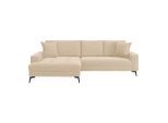 Möbelix , Creme , Textil , Ottomane links, L-Form , 286x173 cm , Wohnzimmer, Sofas & Couches, Wohnlandschaften, Ecksofas