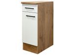 FlexWell , Eichefarben, Magnolie , Holzwerkstoff , 1 Fächer , 1 Schublade(n) Schubladen , einzeln stellbar , 30x85x57 cm , Made in Germany , individuell planbar , Küche, Küchenblöcke, Küchenschränke, Küchenunterschränke