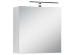 Mid.you , Glas , 2 Fächer , 60x60x20 cm , FSC MIX , Soft-Close-System , Badezimmer, Badezimmermöbel, Badezimmerschränke, Spiegelschränke