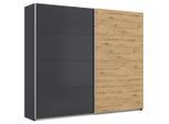 Möbelix , Anthrazit, Eiche Artisan , Holzwerkstoff , 6 Fächer , 271x229x62 cm , Blauer Engel, Goldenes M, Made in Germany ,