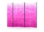 artgeist , Weiß, Pink , Holz, Textil , Kiefer , massiv , Blätter , 225x172x3 cm , Motiv auf Vorder- und Rückseite , Kleinmöbel, Paravents