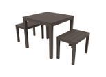 Möbelix , Anthrazit , Kunststoff , GS-geprüft, Made in Italy , Gartenmöbel, Gartenmöbel-Sets, Gartengarnituren
