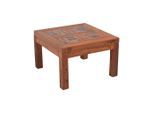 Gardenson , Braun , Holz , Teakholz , Hartholz , quadratisch , 70x45x70 cm , gastro- und objekttauglich, UV-beständig, wetterfest, platzsparend , Gartenmöbel, Gartentische, Loungetische & Beistelltische Outdoor