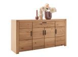 Livetastic , Eichefarben , Holz, Holzwerkstoff , Balkeneiche , vollmassiv , 5 Fächer , 1 Schublade(n) Schubladen , 177x91x44 cm ,