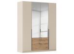 Möbelix , Silberfarben, Eichefarben, Champagner , Holzwerkstoff , 6 Fächer , 3 Schublade(n) Schubladen , 181x229x54 cm , Blauer Engel, Goldenes M, BQ - Bündnis für Qualität, Made in Germany, DIN EN ISO 50001 , Schrankfront mit Spiegel ,