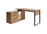 Livetastic , Anthrazit, Eichefarben , Metall , 1 Schublade(n) Schubladen , rechteckig , 120x76x150 cm , Kabeldurchlass, Stauraum, seitenverkehrt montierbar , Büromöbel, Schreibtische, Eckschreibtische