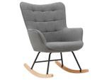 Mid.you , Grau , Holz, Metall, Textil , Buche , massiv , 72x92x92 cm , FSC , Stoffauswahl , Wohnzimmer, Sessel, Schaukelstühle