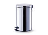 Zeller Present , Silberfarben , Metall , 12 l , 27x39x27 cm , Haushalt, Entsorgung, Abfalleimer, Treteimer