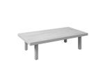 Beldano , Grauweiß , Glas , rechteckig , 130x35x70 cm , gastro- und objekttauglich, UV-beständig , Gartenmöbel, Gartentische, Gartentische