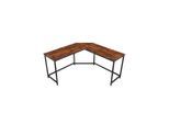 Möbelix , Braun, Schwarz , Metall, Holzwerkstoff , Vintage , rechteckig , 149x75x149 cm , Büromöbel, Schreibtische, Eckschreibtische