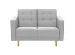 Max Winzer , Hellgrau , Textil , Esche , massiv , Füllung: Polyetherschaumkern , 128x81 cm , Goldenes M, Made in Europe , Schlafen auf Sitzhöhe, Bettfunktion erhältlich, Armteil links, Armteil rechts , Wohnzimmer, Sofas & Couches, Sofas, 2er Sofas