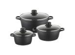 Luca Bessoni , Schwarz , Metall, Kunststoff, Glas , 24 cm , 1.2/2.4/4.4 l,4.4 l,1.2 l,2.4 l , zylindrisch , Lfgb , leichte Reinigung ,