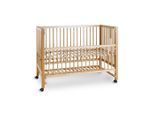 tiSsi , Buchefarben , Holz , Buche , massiv , 124x90x64 cm , Lattenrost höhenverstellbar, zum Gitterbett umbaubar, höhenverstellbar, sehr stabil , Baby, Babyzimmer, Babybetten, Beistellbetten