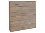 Mid.you , Eichefarben , Holzwerkstoff , 7 Schublade(n) Schubladen , 91x106x40 cm , BQ - Bündnis für Qualität, Made in Germany, DIN EN ISO 9001 , in verschiedenen Größen erhältlich , Kleinmöbel, Kommoden, Kommoden