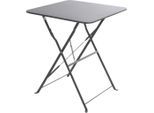 Möbelix , Dunkelgrau , Metall , quadratisch , 60x71 cm , Gartenmöbel, Gartentische, Klapptische Garten