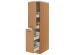 FlexWell , Buchefarben , Holzwerkstoff , einzeln stellbar , 30x160.6x60 cm , Made in Germany , individuell planbar , Küche, Küchenblöcke, Küchenschränke, Apothekerschränke