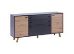 Möbelix , Anthrazit, Eiche Artisan , Holzwerkstoff , 3 Fächer , 3 Schublade(n) Schubladen , 170x82.5x40 cm , Kleinmöbel, Kommoden, Kommoden