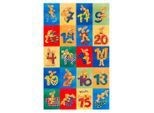 Möbelix , Blau, Gelb, Grün, Rot, Hellgrün , Textil , Hase , rechteckig , 100x160 cm , Oeko-Tex® Standard 100 , für Fußbodenheizung geeignet, rutschfest , Teppiche & Böden, Teppiche, Kinderteppiche