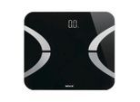 Wenko , Grau, Schwarz , Kunststoff, Glas , 30x2.1x26 cm , automatisches Ein-/Ausschalten, Bluetooth-Funktion , Gesundheit & Hygiene, Gesundheitsgeräte, Personenwaagen