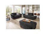Sit & More , Schwarz , Textil , Buche , 194x84x91 cm , Goldenes M, Oeko-Tex® Standard 100, Made in Europe, DGM-Klimapakt , Rücken echt, Armteil links , Wohnzimmer, Sofas & Couches, Relaxliegen & Récamièren, Récamièren & Ottomanen