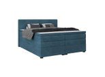 Möbelix , Blau , Textil , H4 , 160x200 cm , Bettkasten, gepolstertes Kopfteil , Schlafzimmer, Betten, Boxspringbetten