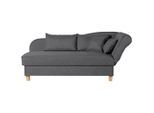 Max Winzer , Graphitfarben , Textil , Buche , Uni , Füllung: Schaumstoff , 190x82x88 cm , Goldenes M, Made in Europe , Rücken echt, Armteil rechts , Wohnzimmer, Sofas & Couches, Relaxliegen & Récamièren