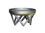 Möbelix , Edelstahlfarben , Metall , 63x35x63 cm , Grüner Punkt, Made in Europe, Handmade in Europe , abnehmbare Standfüße, hitzebeständig , Freizeit im Garten, Gartenaccessoires, Feuerschalen