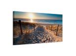 artgeist , Blau, Sandfarben , Holz, Textil , Kiefer , rechteckig , 150x50x1.2 cm , Keilrahmen , Dekoration, Bilder & Rahmen, Bilder, Landschafts Bilder
