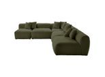 Livetastic , Olivgrün , Textil , L-Form , 315x300 cm , Made in EU , erweiterbar, individuell planbar ,