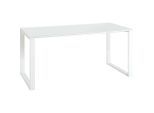 Germania , Weiß , Glas, Holzwerkstoff , rechteckig , 80x75x160 cm , Made in Germany , Büromöbel, Schreibtische, Schreibtische