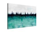 artgeist , Mintgrün, Grauweiß , Textil, Holz , Kiefer , rechteckig , 90x60x1.2 cm , Keilrahmen ,