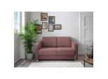 Livetastic , Koralle , Textil , Uni , 159x88x87 cm , Made in EU , Stoffauswahl, Liegefunktion, einzeln ausziehbar, Rücken echt , Wohnzimmer, Sofas & Couches, Schlafsofas, Schlafsofas