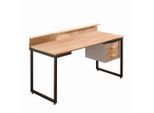 Livetastic , Naturfarben, Schwarz , Metall, Holzwerkstoff , 2 Schublade(n) Schubladen , rechteckig , 60x84x140 cm , Büromöbel, Schreibtische, Schreibtische