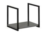 Mid.you , Grau, Schwarz , Metall, Holzwerkstoff , 1 Fächer , 33x28x28 cm , hängend ,