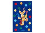 Möbelix , Dunkelblau , Textil , Hase , rechteckig , 80x150 cm , Oeko-Tex® Standard 100 , für Fußbodenheizung geeignet, rutschfest , Teppiche & Böden, Teppiche, Kinderteppiche