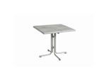 Gardenson , Grau, Platinfarben , Metall, Holzwerkstoff , Betonoptik , quadratisch , 70x72x70 cm , gastro- und objekttauglich, klappbar, platzsparend , Gartenmöbel, Gartentische, Klapptische Garten