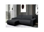 Mid.you , Schwarz , Textil , Ottomane links, L-Form , 250x160 cm , Made in EU , Liegefunktion ,