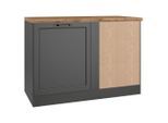 Held , Grau, Eiche Wotan , Holzwerkstoff , 1 Fächer , seitenverkehrt montierbar , 120x86x60 cm , Made in Germany ,