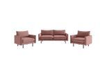 Livetastic , Altrosa , Textil , 215x85x92 cm , Made in EU , Wohnzimmer, Sofas & Couches, Sofas, Weitere Sofas