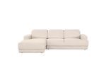 Mid.you , Beige , Textil , Ottomane links, Eckteil, L-Form , 293x204 cm , Made in EU ,