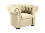 Mid.you , Beige , Textil , Buche , vollmassiv , 114x78x91 cm , Made in EU , Wohnzimmer, Sessel, Polstersessel
