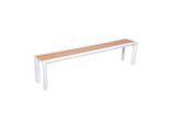 Gardenson , Braun, Weiß , Metall, Kunststoff , 180x44x36 cm , Abstellfläche, abwischbar , Gartenmöbel, Gartenbänke