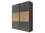 Mid.you , Anthrazit, Eiche Artisan , 8 Fächer , 2 Schublade(n) Schubladen , 225x222x68 cm , Lga, Goldenes M, BQ - Bündnis für Qualität, Made in Germany , in verschiedenen Größen erhältlich, in verschiedenen Holzdekoren erhältlich , Schlafzimmer, Kleiderschränke, Schwebetürenschränke
