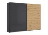 Möbelix , Anthrazit, Eiche Artisan , Holzwerkstoff , 3 Fächer , 271x210x62 cm , Blauer Engel, Goldenes M, Made in Germany ,