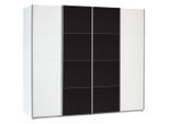 James Wood , Weiß, Dunkelgrau , Glas, Holzwerkstoff , 4 Fächer , 271x211x62 cm , Blauer Engel, BQ - Bündnis für Qualität, Made in Germany , Panorama-Funktion ,