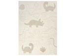 Möbelix , Creme , Textil , Dinosaurier , rechteckig , 120x160 cm , ISO 9001, Bsci, Oeko-Tex® Standard 100 , für Fußbodenheizung geeignet, in verschiedenen Größen erhältlich, pflegeleicht, leicht zusammenrollbar , Teppiche & Böden, Teppiche, Kinderteppiche