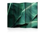 artgeist , Dunkelgrün, Mintgrün , Holz, Textil , Kiefer , massiv , Blätter , 225x172x3 cm , Motiv auf Vorder- und Rückseite , Kleinmöbel, Paravents