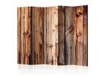 artgeist , Braun, Beige , Holz, Textil , Kiefer , massiv , Holzoptik , 225x172x3 cm , Motiv auf Vorderseite , Kleinmöbel, Paravents
