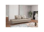 Sit & More , Taupe , Textil , 231x90x122 cm , Goldenes M, Oeko-Tex® Standard 100, Made in Europe, DGM-Klimapakt , Rücken echt, Armteil rechts ,