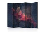 artgeist , Mehrfarbig , Holz, Textil , Kiefer , massiv , geometrisch , 225x172x3 cm , Motiv auf Vorderseite , Kleinmöbel, Paravents